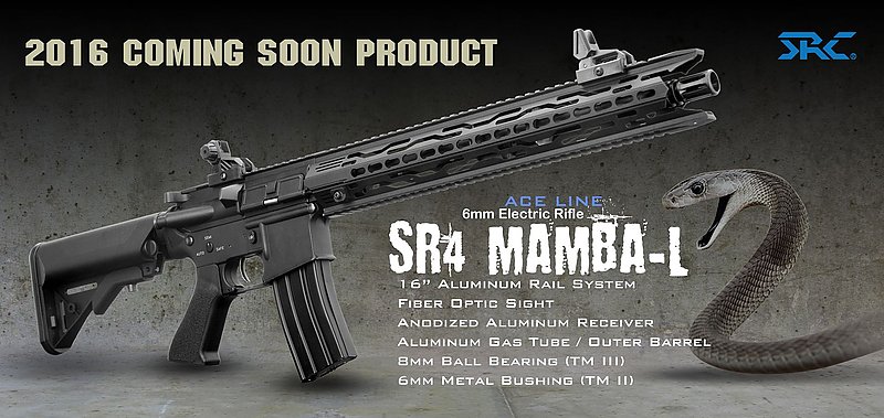 SRC SR4 MAMBA M 全金屬電動槍，電槍，BB槍，長槍(6mm BOX)